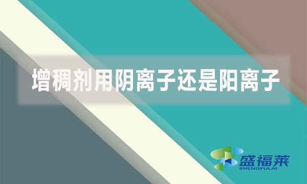 聚丙烯酰胺增稠劑用陰離子還是陽離子的？
